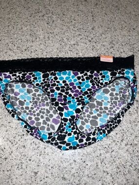 Cacique lace top print panty